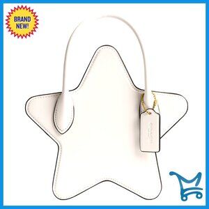 Leather Crossbody Bag with Detachable Strap, Heart Shape, Zip Closure